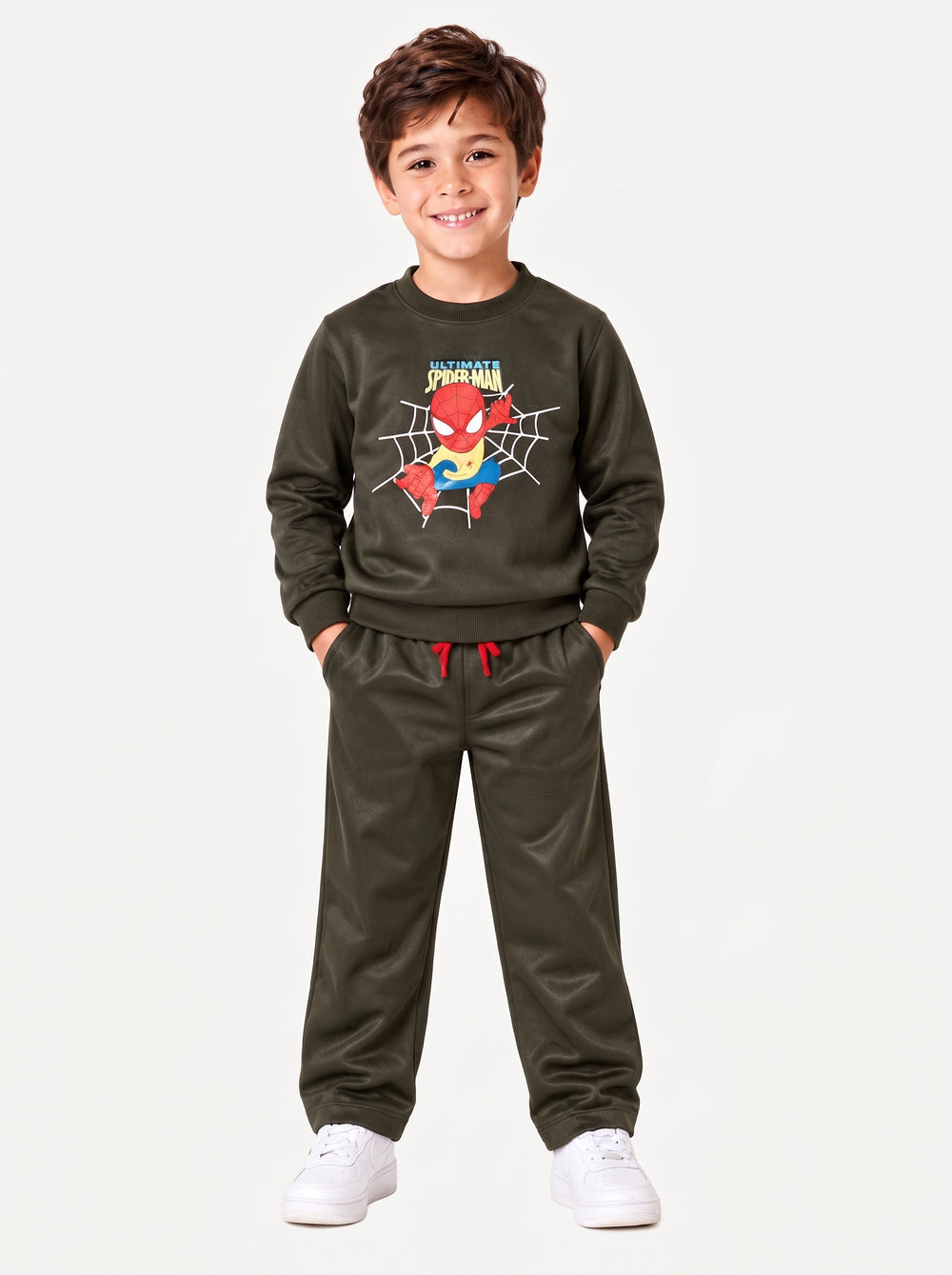 Spider-Man Tracksuit | OLIVE MICRO-FLEECE