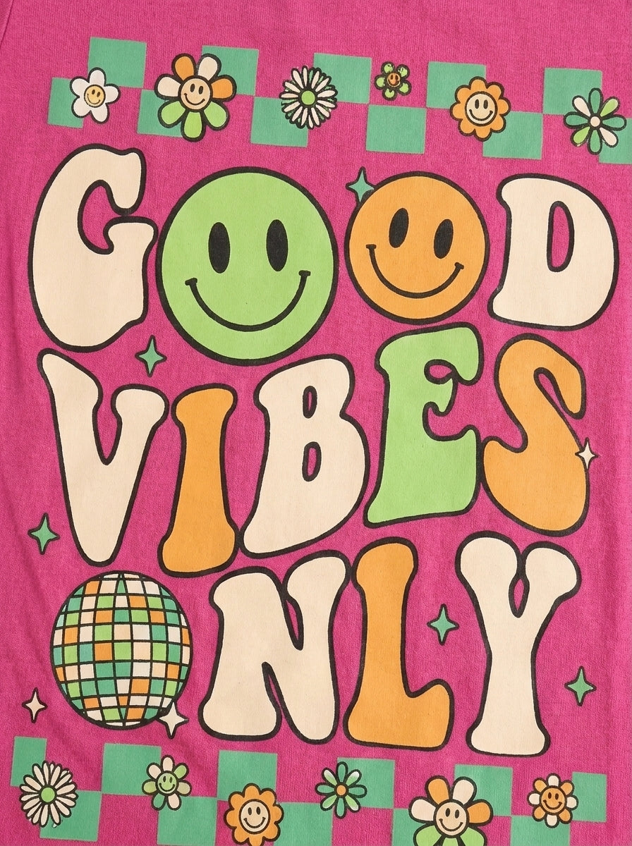 GOOD VIBES T-SHIRT | PINK