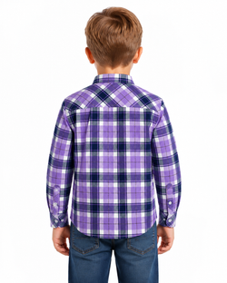 Boys Purple Check | Shirt