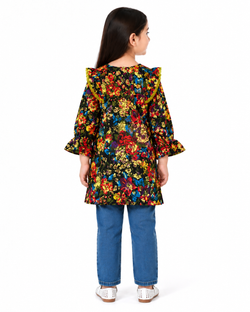 Floral Print Winter |  Kurti
