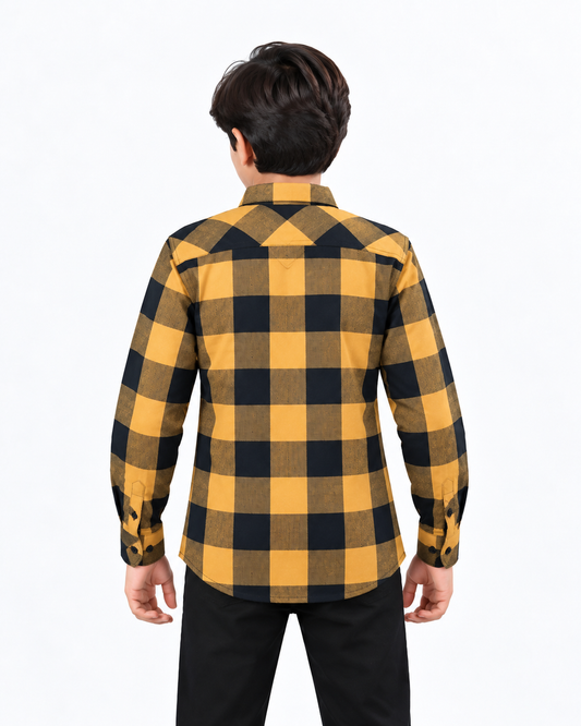 Boys Yellow Plaid | Shirt
