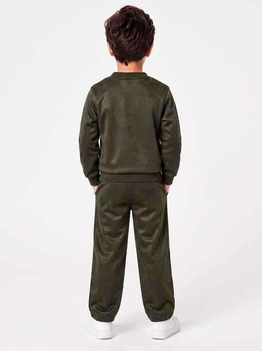 Spider-Man Tracksuit | OLIVE MICRO-FLEECE