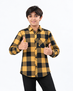Boys Yellow Plaid | Shirt