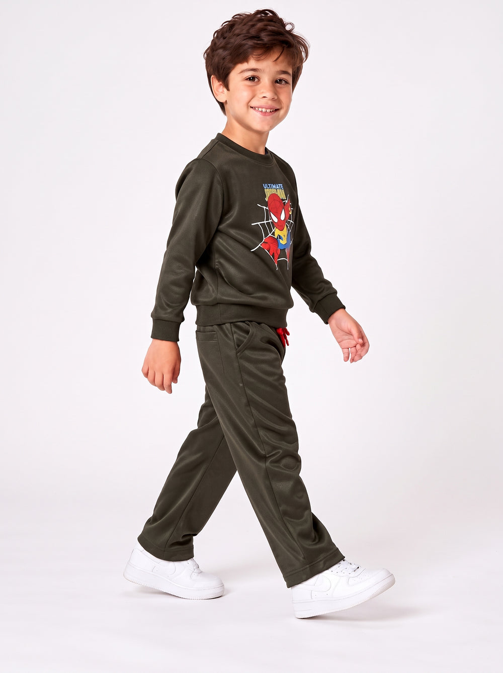 Spider-Man Tracksuit | OLIVE MICRO-FLEECE
