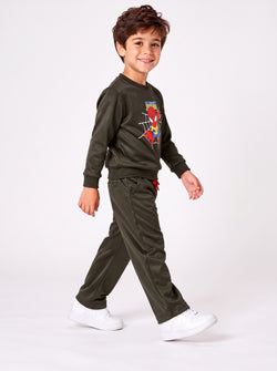Spider-Man Tracksuit | OLIVE MICRO-FLEECE