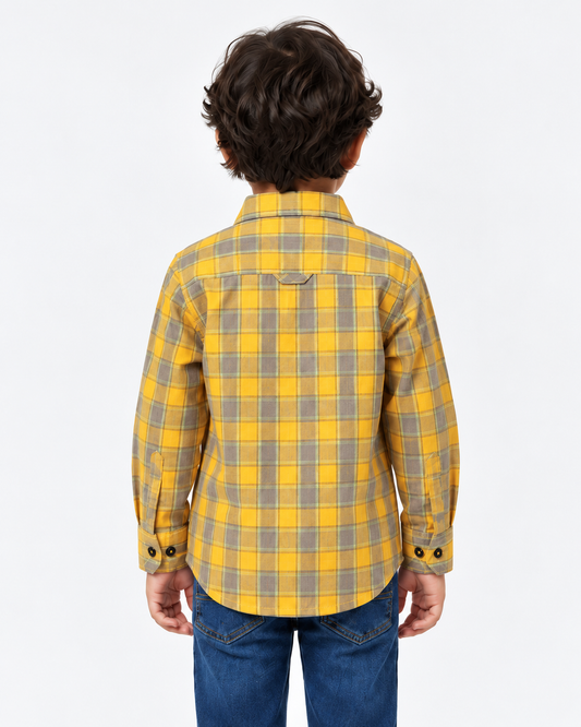 Boys Yellow Check | Shirt