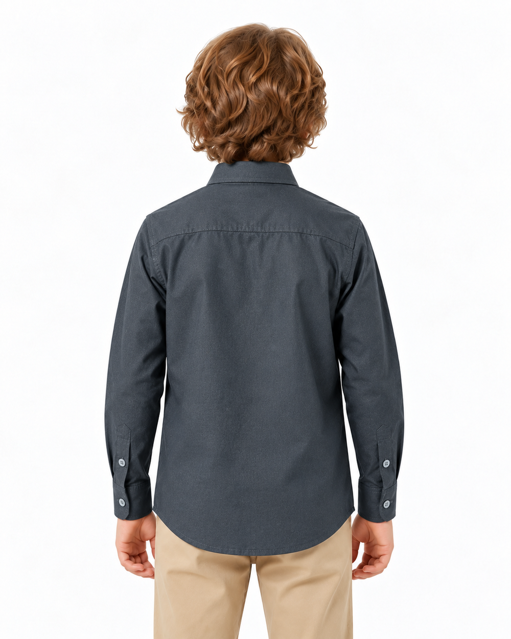 Boys Dark Grey Chambrey | Shirt