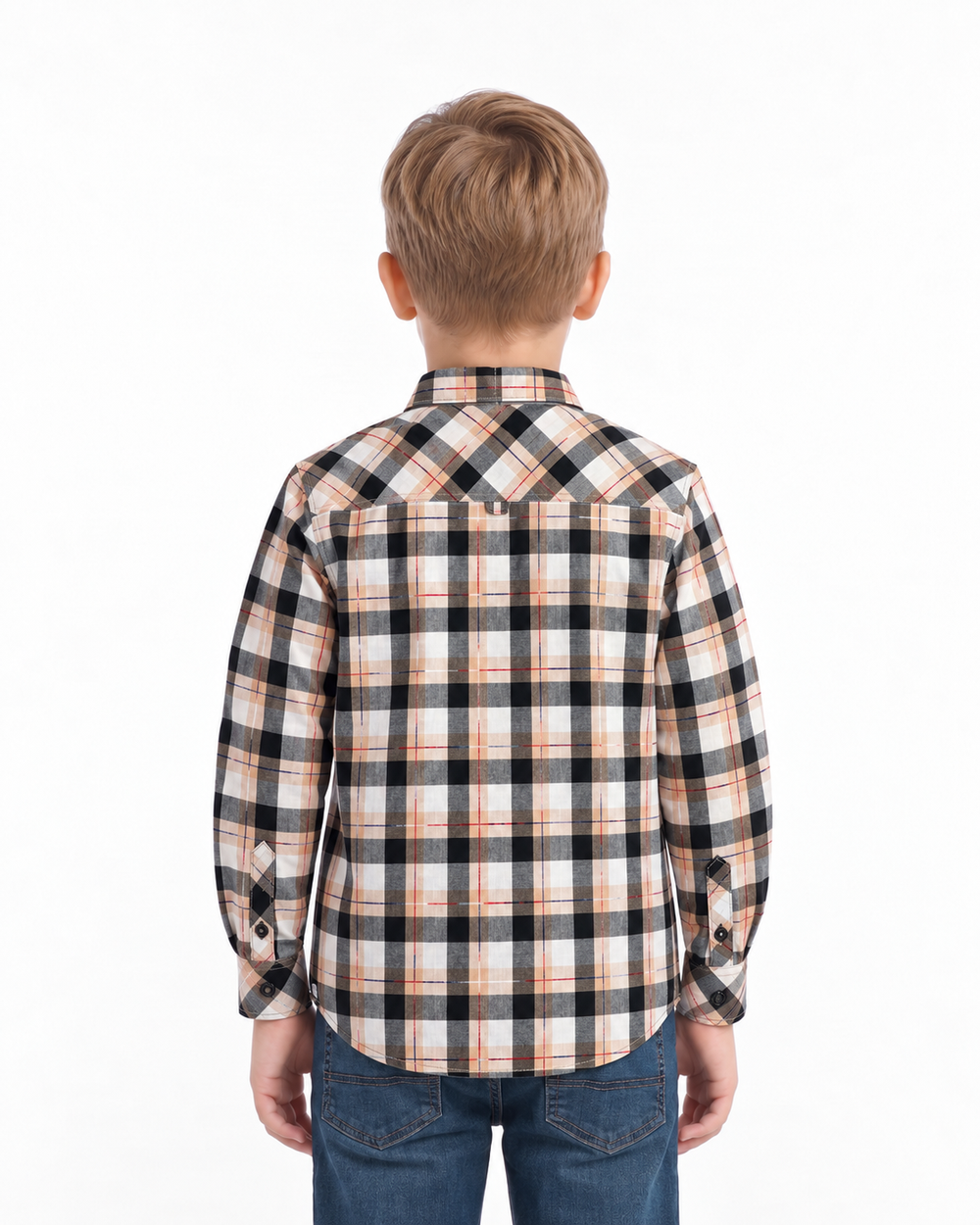 Boys Beige Check | Shirt