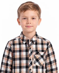 Boys Beige Check | Shirt