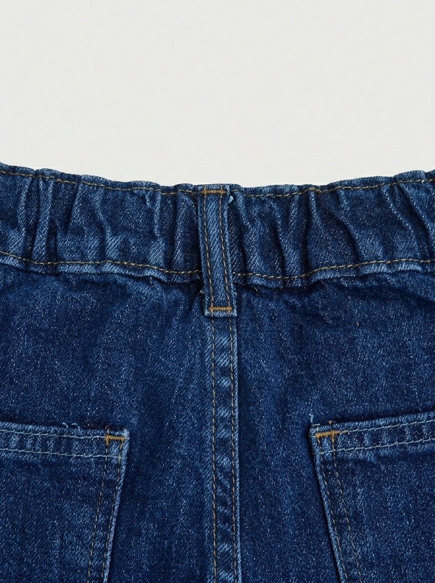 BUTTERFLY EMBROIDED PANT | BLUE (DARK)