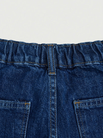 BUTTERFLY EMBROIDED PANT | BLUE (DARK)