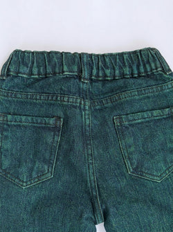 EMBROIDED BAGGY PANT | GREENISH