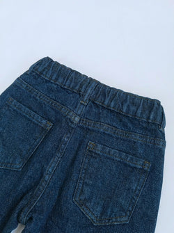 EMBROIDED BAGGY PANT | BLUE