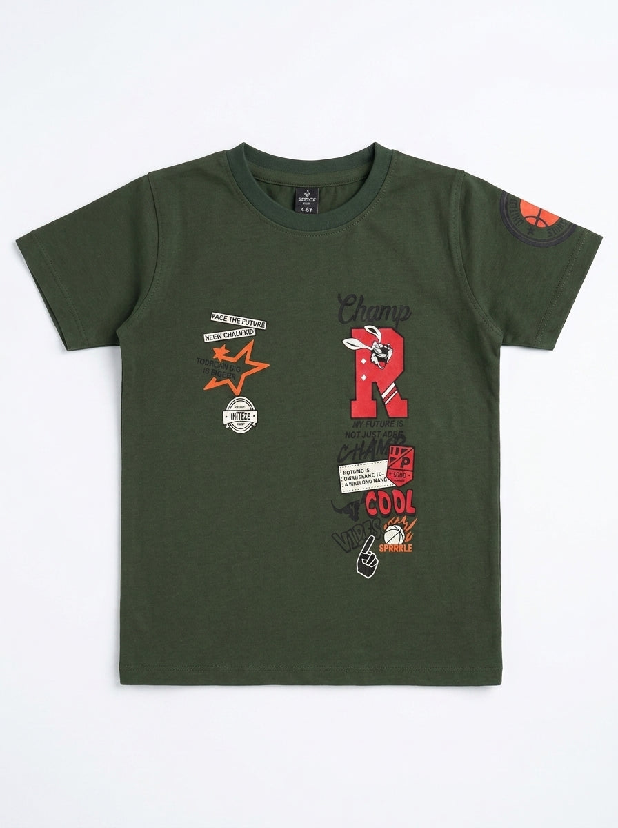 CHAMPS T-SHIRT | OLIVE