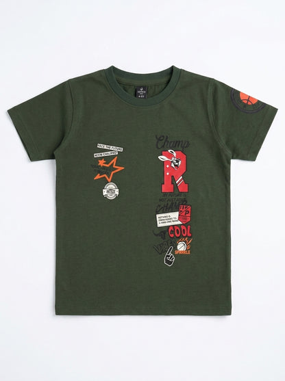 CHAMPS T-SHIRT | OLIVE