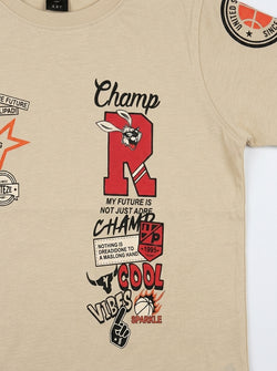 CHAMPS T-SHIRT | BEIGE
