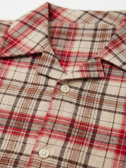 CHECK CASUAL SHIRT | RED+BLK