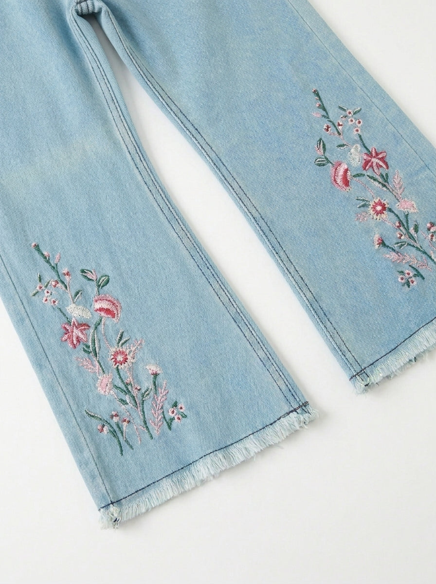 OPEN BOTTOM EMBROIDED | BLUE(LIGHT)