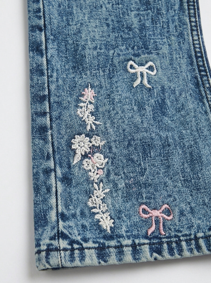 TIEKNOT EMBROIDED PANT | BLUE(RANDOM)