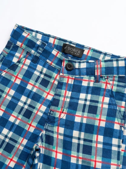 CHECK SHORTS | BLUE