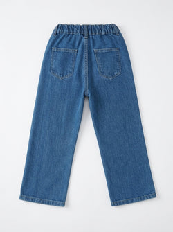 BUTTERFLY EMBROIDED PANT | BLUE(MID)