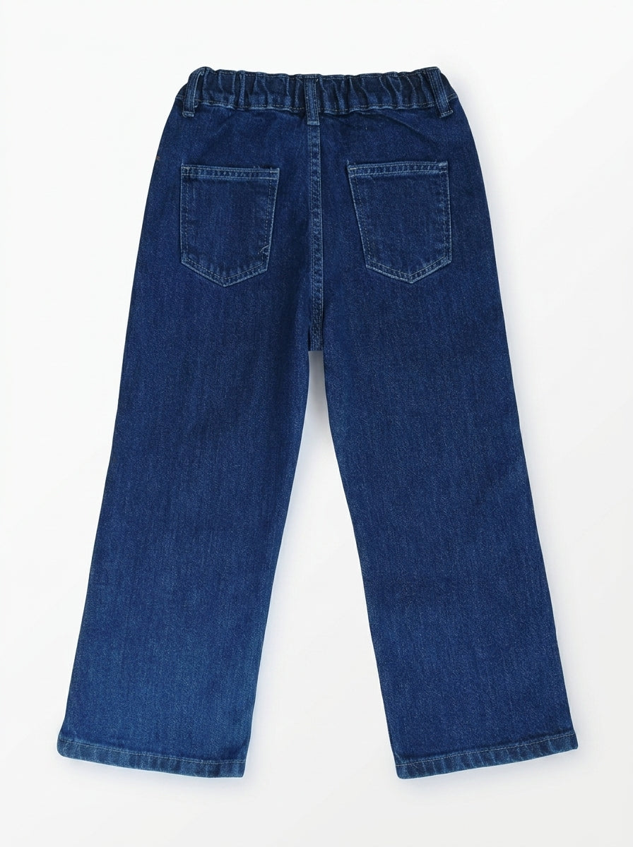 BUTTERFLY EMBROIDED PANT | BLUE (DARK)