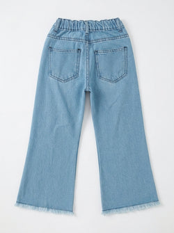 EMBROIDED BAGGY PANT | LIGHT BLUE