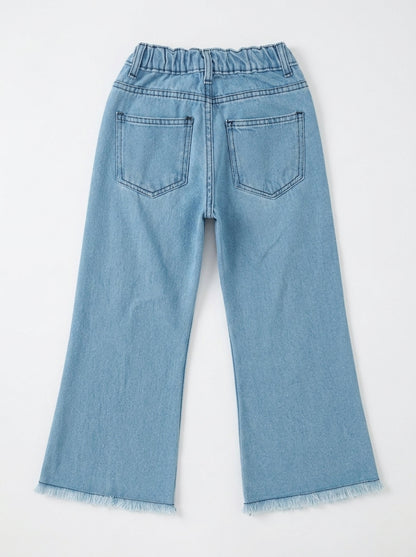 EMBROIDED BAGGY PANT | LIGHT BLUE