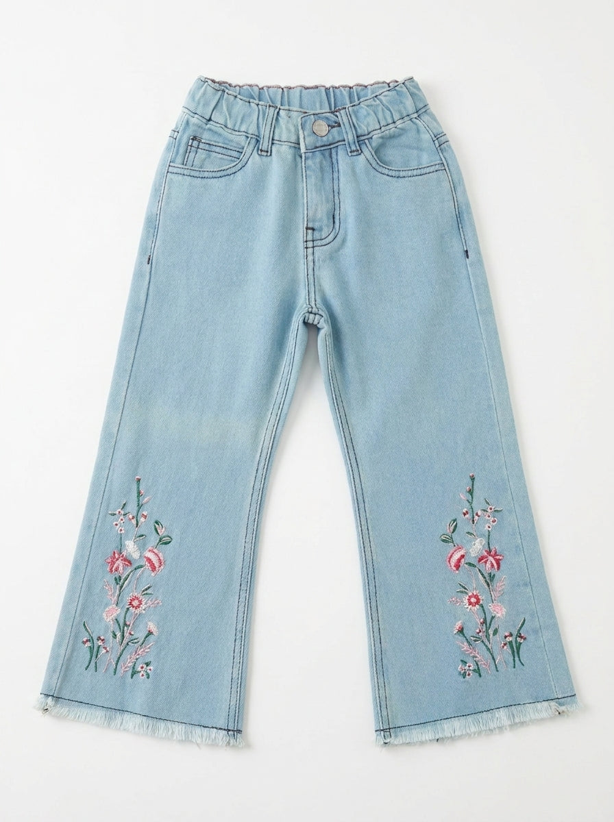 OPEN BOTTOM EMBROIDED | BLUE(LIGHT)