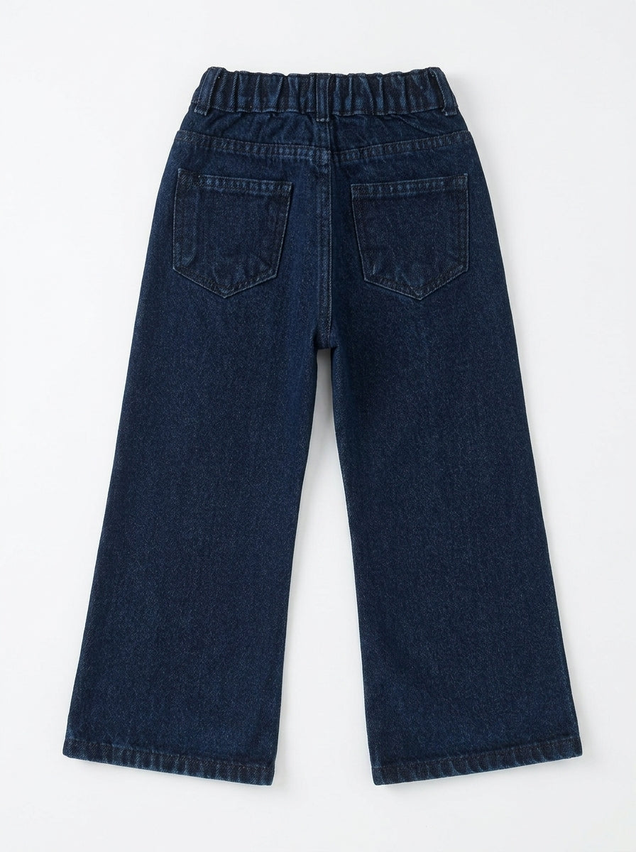 EMBROIDED BAGGY | BLUE(DARK)