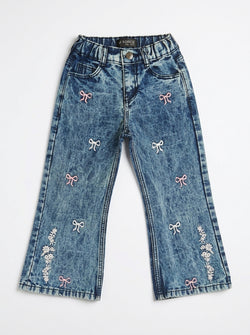 TIEKNOT EMBROIDED PANT | BLUE(RANDOM)