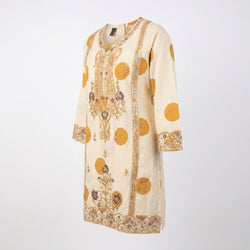 POLKA DOT SEQUENCE EMROIDED  | MUSTARD