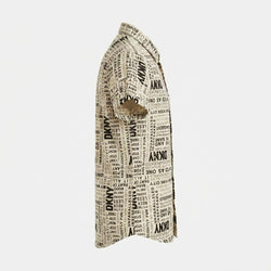 PRINTED CASUAL SHIRT | NEWSPAPER | B/W