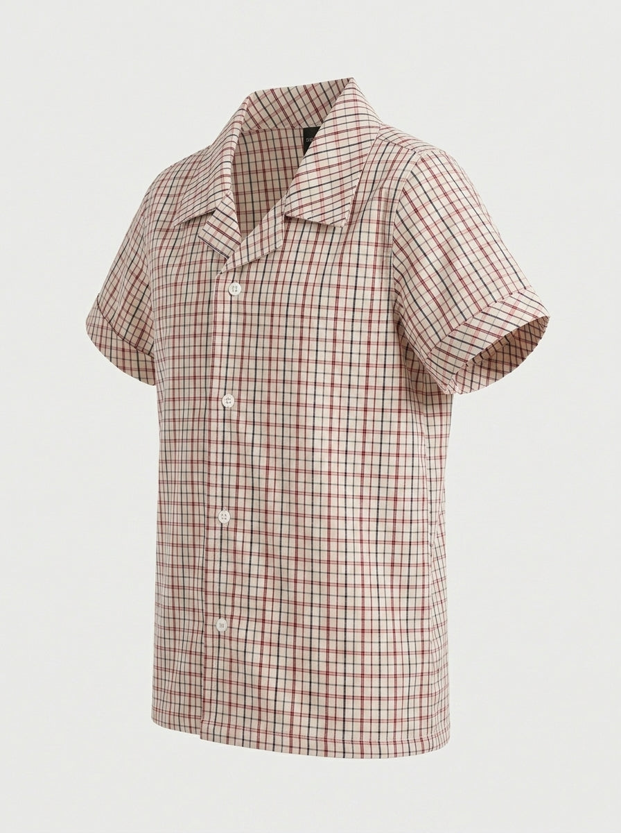 CHECK CASUAL SHIRT | WHT\RED