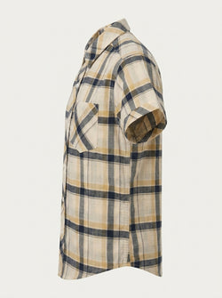 CHECK CASUAL SHIRT | BLK+OFFWHT+