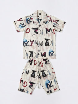 RANDOM PRINTED NEKKERSUITE | WHT