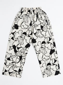 PRINTED SEQUENCE EMBROIDERY |WHT+BLK