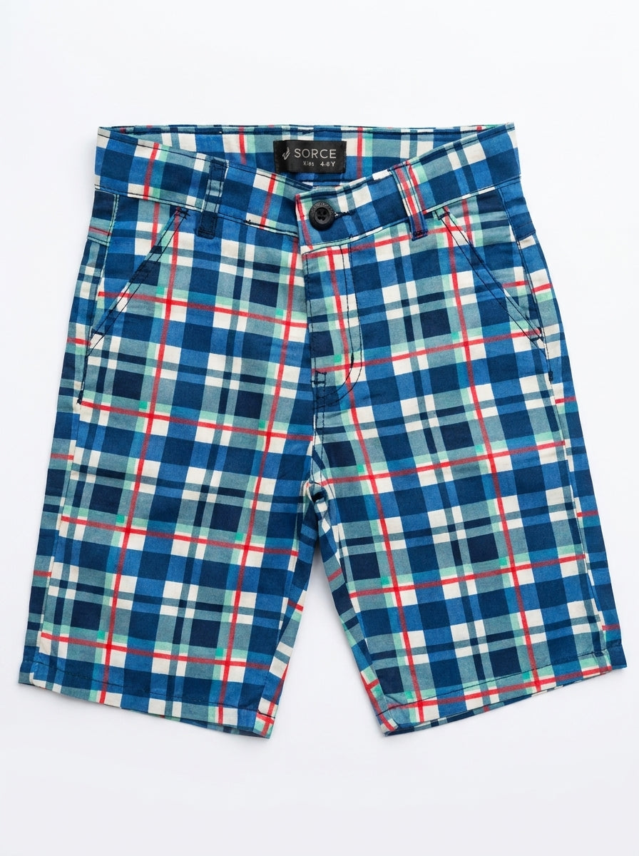 CHECK SHORTS | BLUE