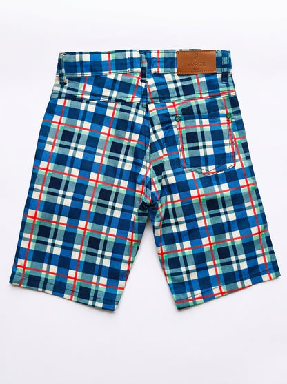 CHECK SHORTS | BLUE