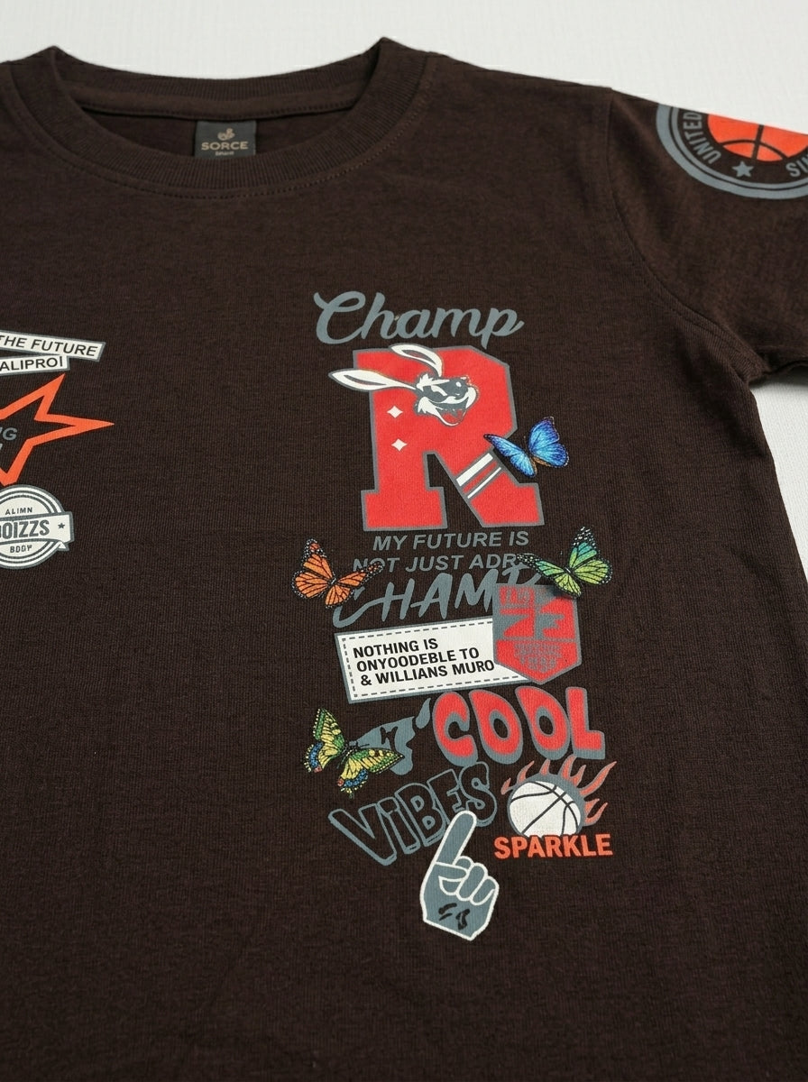 CHAMPS TEE SHIRT | BROWN