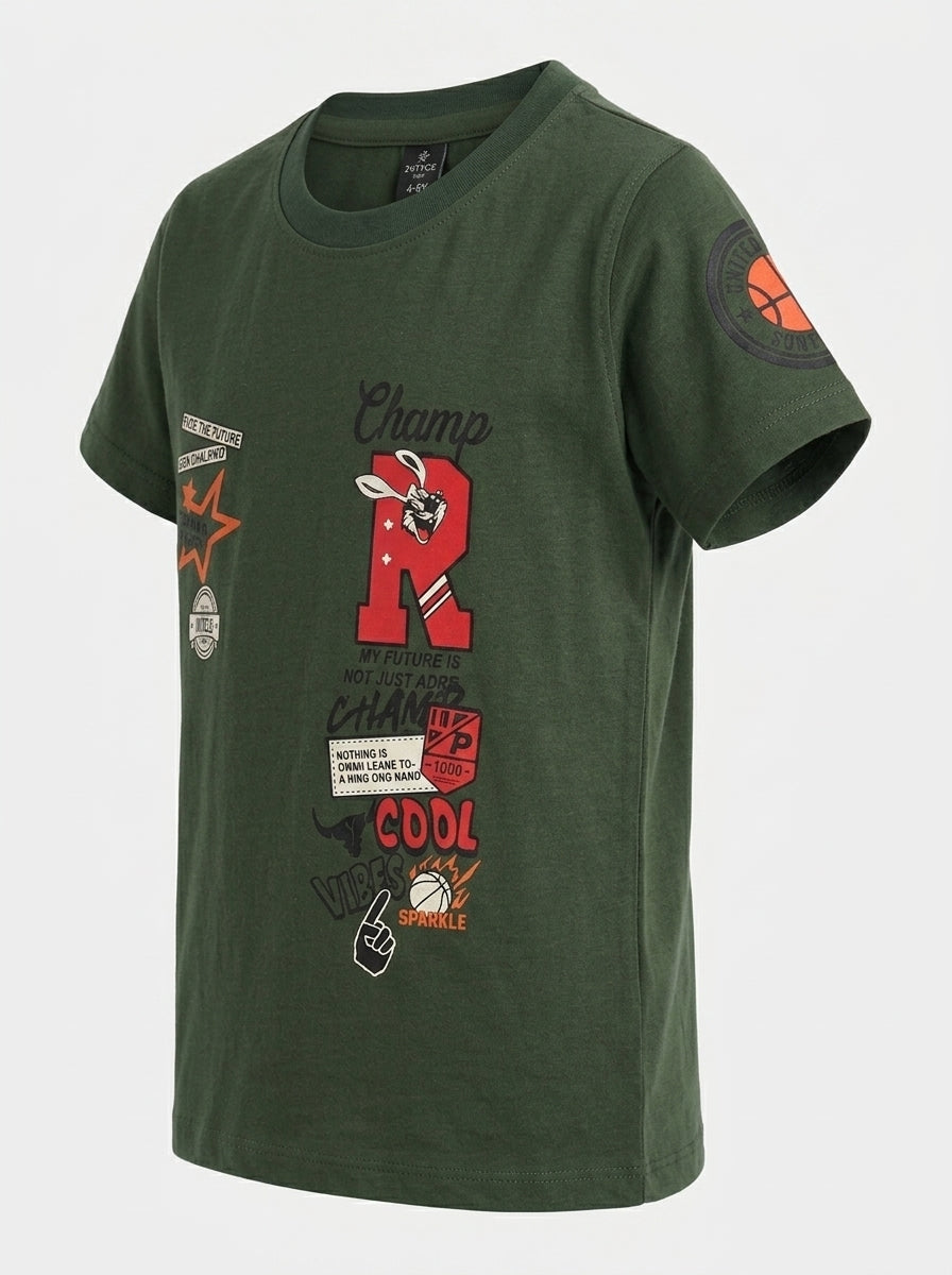 CHAMPS T-SHIRT | OLIVE