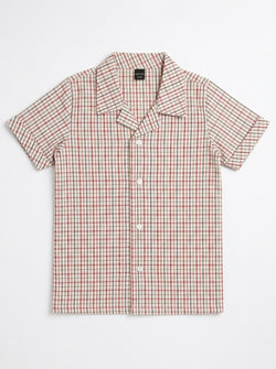 CHECK CASUAL SHIRT | WHT\RED