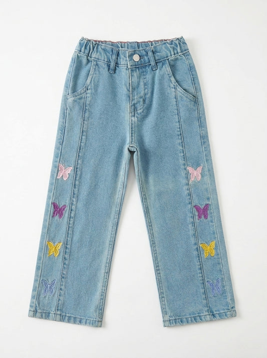 BUTTER FLY EMBROIDED | BLUE(LIGHT)