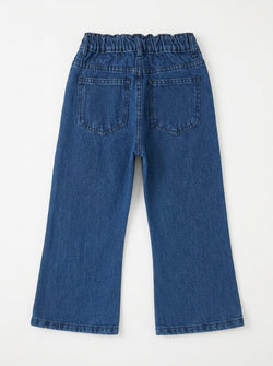 BOTTOM EMBROIDED PANT | BLUE(MID)