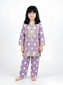 POLKA DOT SEQUENCE EMROIDED | PURPLE