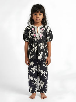 EMBROIDED FLORAL | BLACK