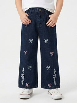 EMBROIDED BAGGY | BLUE(DARK)