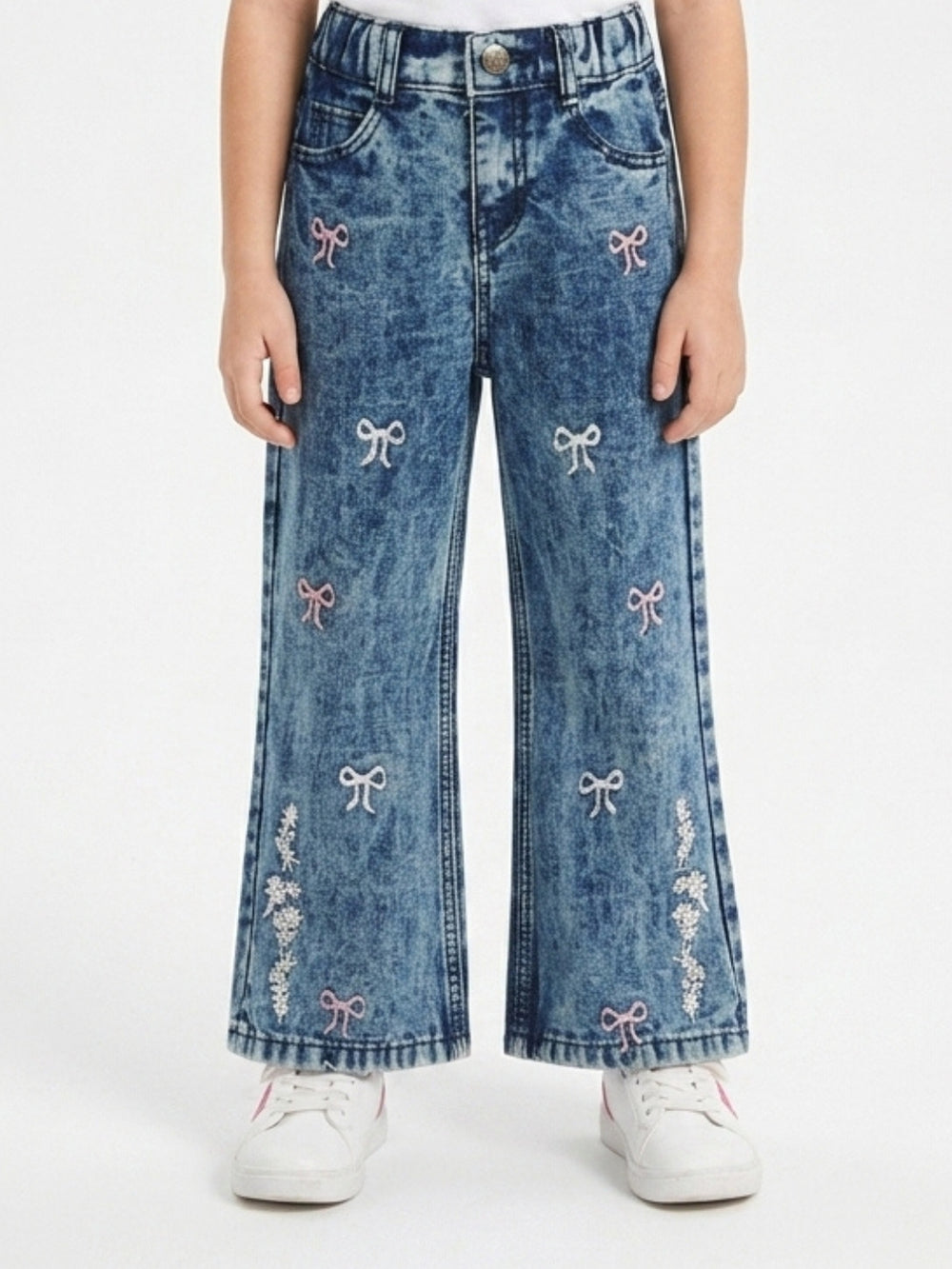 TIEKNOT EMBROIDED PANT | BLUE(RANDOM)