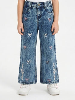 TIEKNOT EMBROIDED PANT | BLUE(RANDOM)