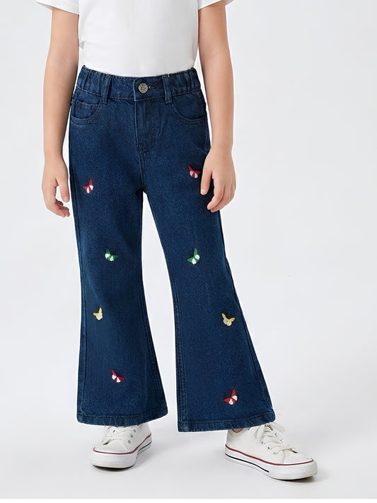 EMBROIDED BAGGY PANT | BLUE